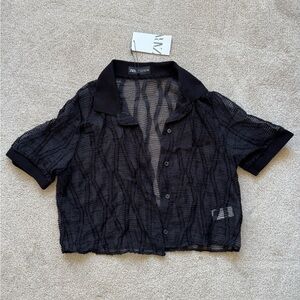 Zara mesh shirt